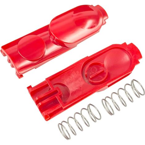 2er-Pack Reinigungskopf-Clip-Verriegelungsknopf-Ersatz für V7 V8 V10 V11 V15-Staubsauger Elektroantrieb-Verlängerungsstab-Rohrknopf mit Federzubehörteilen