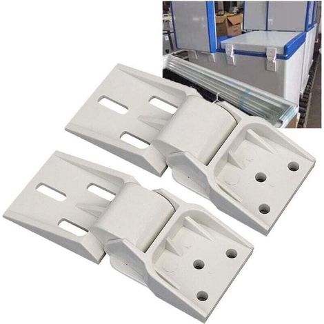 Ulisem (3 agujeros) 2 bisagras universales para congeladores horizontales pequeños, bisagra plegable universal con contrapeso para congeladores horizontales, apta para congeladores horizontales. (1/4)