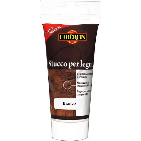 stucco per legno all'acqua - bianco - 150 grammi (1/2)