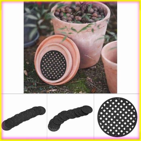 keenso Tapis de Pot de Fleur 10PCS Coussin Maille de Trou Fleur Jardinage Tapis Plante Rempotage jardin essence Diamètre 4,5 cm (1/5)