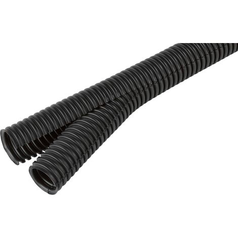 Tuyau plastique ondul'Š¢ Co-Flex PP-UV, fendu, noir