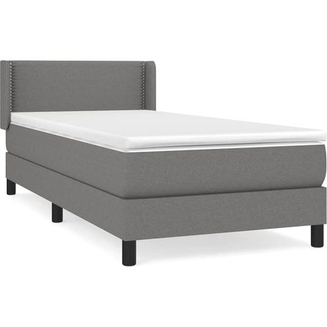 Maison Exclusive - Boxspringbett mit Matratze Dunkelgrau 90x190 c (1/5)