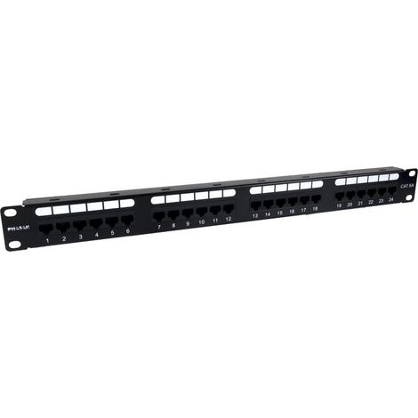 Patch Panel 24 Puertos UTP Categoría 6 Phasak PU 2421 (1/4)
