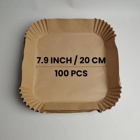 100 feuilles papier cuisson friteuse air 5-8 L, antiadhésif résistant chaleur (1/5)