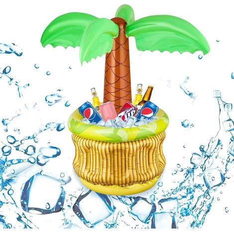 Seau à Glace Gonflable en Cocotier,Refroidisseur de Palmier,Piscine Seau à Glace,Gonflable Conteneur Boissons,Seau à Glace Cocotier,Seau à Glace PVC Boissons,Pour Beach Party Tropical Hawaïenne (1/5)
