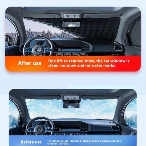 Housse de voiture anti-gel - - Protection UV - Imperméable - Taille unique - SUV, berline, camion - Pare-brise (1/5)