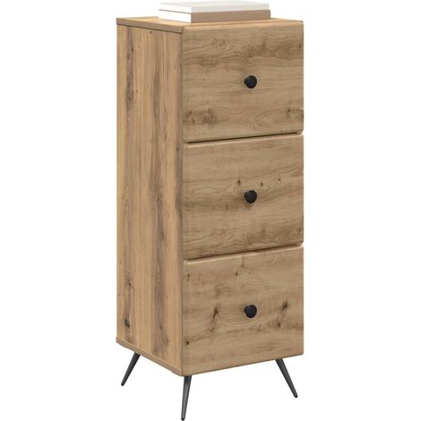 Maison Exclusive - Mobile con Cassetti Rovere Artigianale 33 x 34,5 x 90 cm