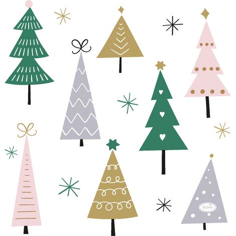 Duni Servietten Noel Trees multi 33 x 33 cm - 20er Pack