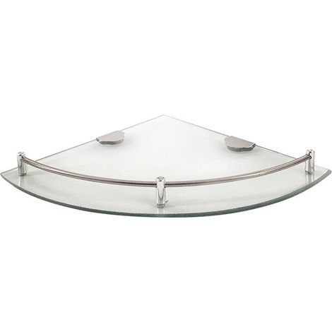 Étagère D'angle Verre, Avec Chrome Fixation