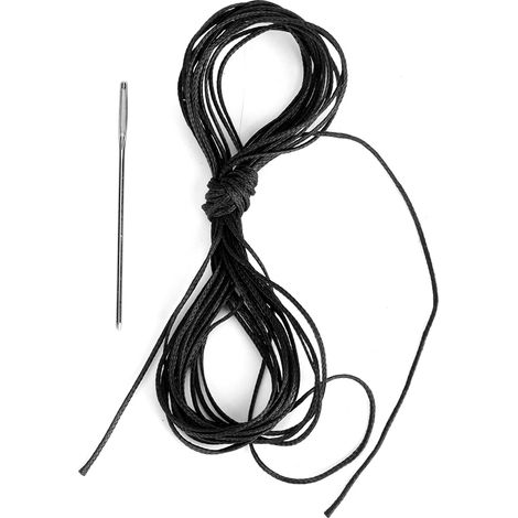 Handgenähter Lenkradbezug aus schwarzem Mikrofaserleder (1/5)