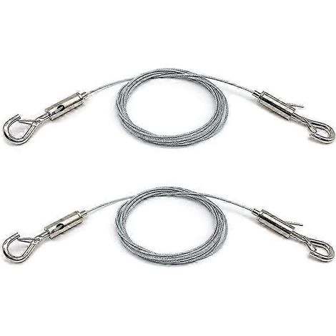 Fil de suspension pour tableaux en acier inoxydable réglable, lot de 2 - 50 lbs (1/5)