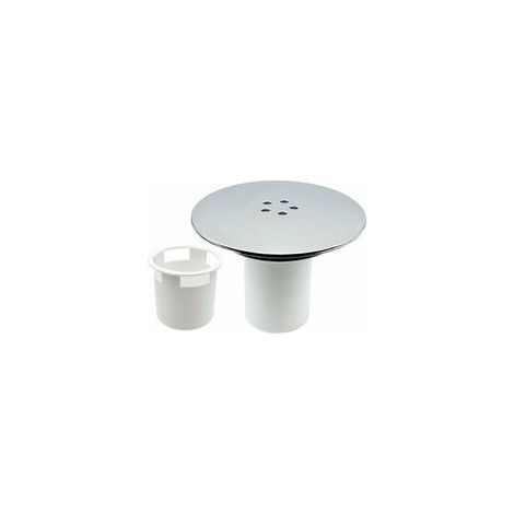Bonde Douche, Bonde de Douche 115mm, Remplacement de Couvercle de Siphon Douche, Capot Bonde de Douche Universelle, Couvercle de Prise de Douche Chromé, Débit Rapide (1/4)