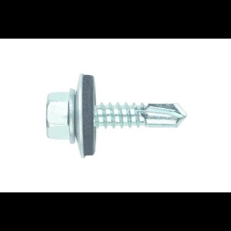 (6,3X100 P16) TORNILLO AUTOTALADRANTE DE CABEZA HEXAGONAL TORNILLO CON ARANDELA VULCANIZADA DE(100U) - INDEX (1/6)