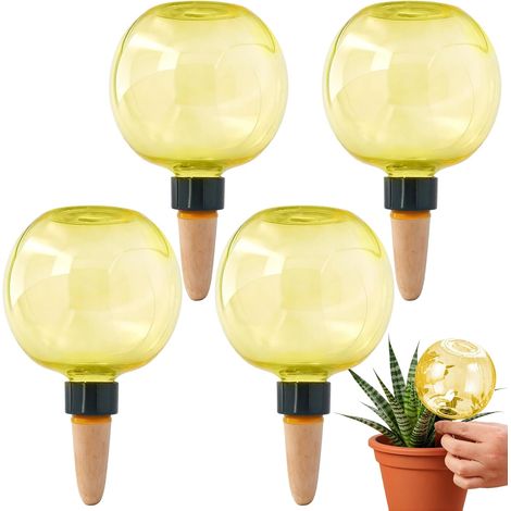 Boule Arrosage 4 Pcs 500ml Jaune Automatique Plantes (1/5)