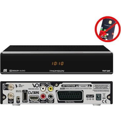 Thomson THS 804 Décodeur satellite TNTSAT HD (vendu sans carte TNTSAT)