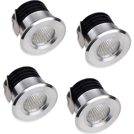 Mini LED Recessed Spotlights 3W LED Warm White for Showcase Station Indoor Drywall Lighting Incl. Separate Transformer (1/5)