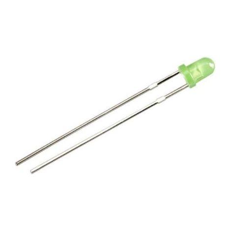 LED Jaune, vert, Traversant, 3 mm, 1,6 2,4 V