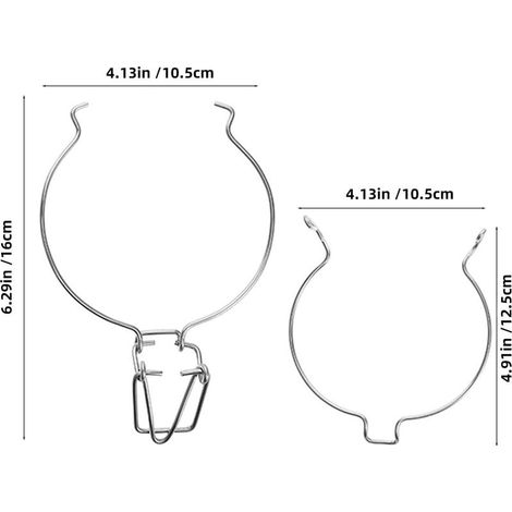 Set mit 5 luftdichten Edelstahl-Verschlussclips mit großer, federbelasteter Schlaufe für Einmachgläser, luftdichter Drahtverschluss zum Einkochen und Konservieren (1/5)