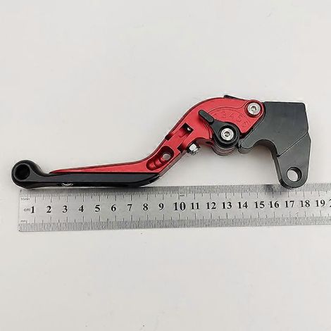Pour scooter Yamaha Aerox155 NVX155, fixations de biellette de direction de klaxon de frein gauche réglable modifiées (bâtonnet rouge 1) (1/5)