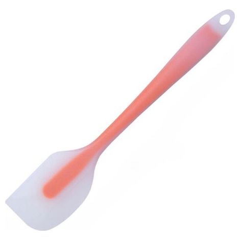 Spatola in silicone (1 pezzo) Flessibile e resistente, termoresistente fino a 232 °C, anima in acciaio inossidabile. Utensile da cucina per alimenti, arancione, taglia M, 28 cm. (1/5)