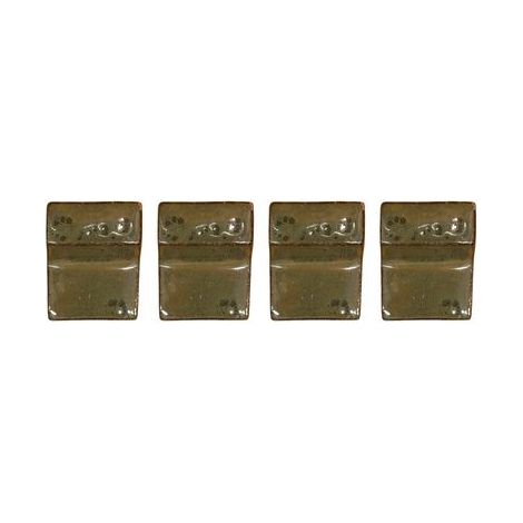 Lote de 4 patas para maceta de 6cm verde crema (1/2)