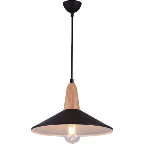 Suspension Luminaire D330 Pour Ampoule LED E27 Noir Mat ZAMBELIS (1/2)
