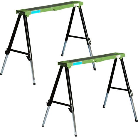 2x Arbeitsbock höhenverstellbar bis 91 cm Unterstellbock Stützbock Klappbock Gerüstbock