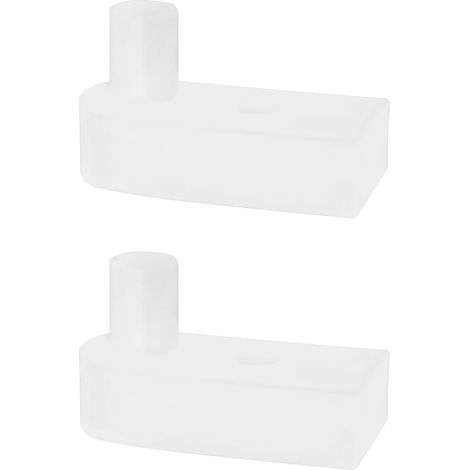 2 Lot Charnières Porte de Douche Pliantes Pivotantes 7,5mm PE pour Porte Salle Bain Arbre Charnière pour Balcon Salle de Bain Porte en Verre à Battant Libre 32X14X19mm Blanc (1/5)