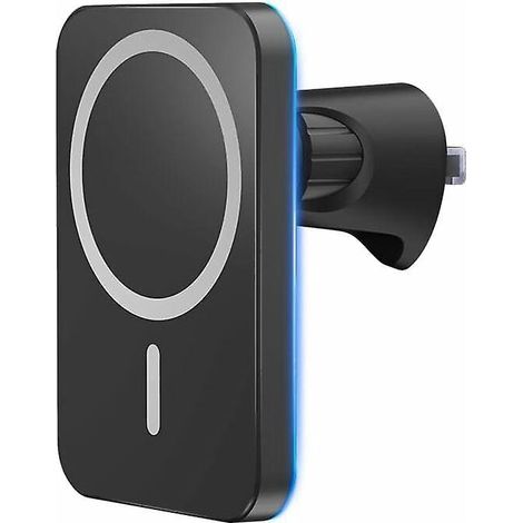 chargeur Induction Voiture Noir,lumire Rvb,compatible Avec Iphone 13/13pro/13mini/13 Pro Max/12/12 Pro/12 Mini/12 Pro Max, Chargeur Sans Fil Voitu