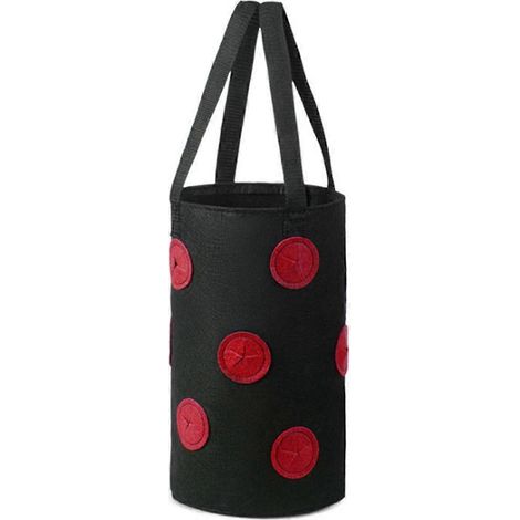 sac de culture suspendu multifonctionnel en feutre à 12 trous pour tomates, légumes et fleurs. (1/4)