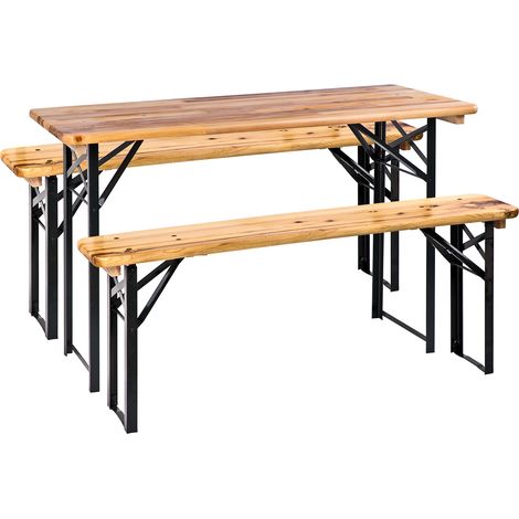 Bierzeltgarnitur Schwabing 120x60 cm Bierbank Biertisch Festzeltgarnitur Set (1/5)