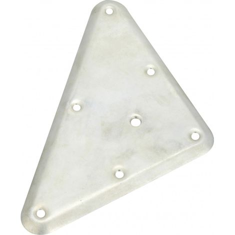 Placa de montaje triangular de metal para atornillar, H.221 x W.126 mm HETTICH