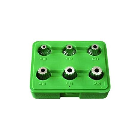 JBM 51409 Set di inserti 12 denti xzn 1/2" 6 Pz.