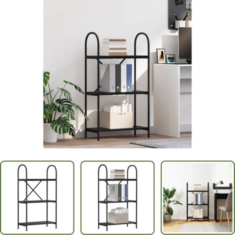 vidaXL Étagère chêne noir -  Étagère Chêne noir 60 x 30 x 109 cm Bois d'ingénierie (1/5)