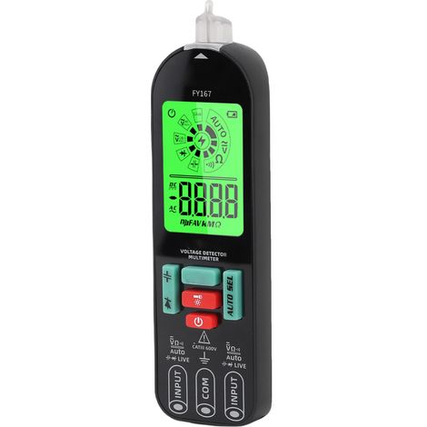 Multimètre Numérique Intelligent Protection Anti-Brûlure Testeur Tension CA CC Condensateur Résistance Détection Sans Contact Voltmètre Électrique (1/5)