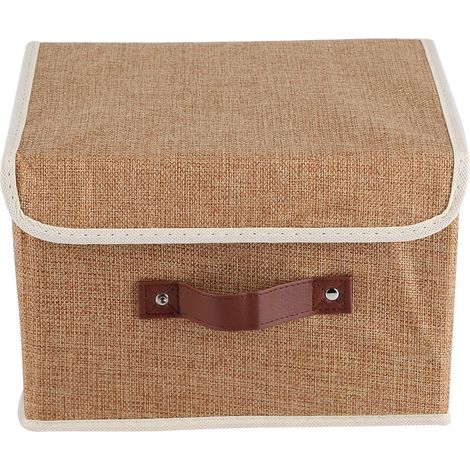 Boîte de rangement pliable pour vêtements, jouets d'enfants et livres, organisateur d'armoire (Café) (1/5)