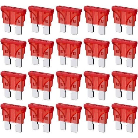 Fusibles Automobiles Standard 10A, Fusibles à Lame ATC ATO 10A pour Camping-Car, Camion, SUV, Camping-Car (Lot de 20 Pièces) (1/4)