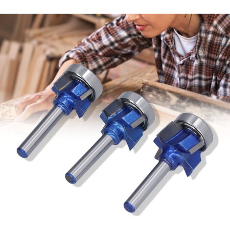 3-teiliges Holzfräser-Set mit 1/4-Zoll-Schaft, 4-schneidigem Eckrundfräser-Set, 4-schneidigem Kantenanleimfräser und Kantenrundfräser. (1/5)
