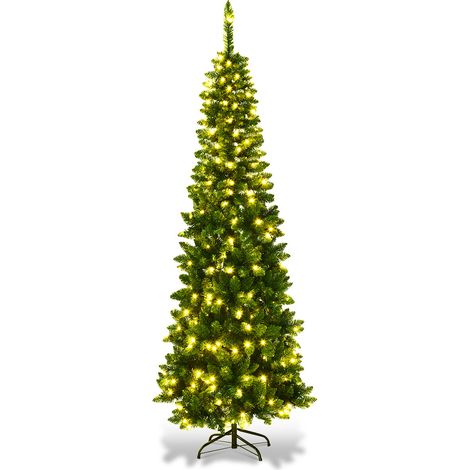 Artificial Christmas tree 225 cm narrow with a stand (1/5)
