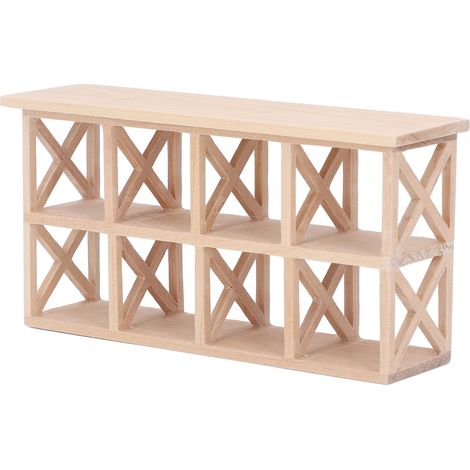 Étagère de rangement en bois à l'échelle 1:12 pour maison de poupée, bibliothèque miniature pour salle à manger (1/5)
