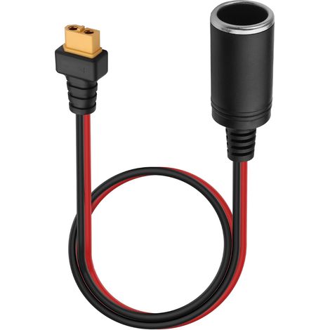 XT60 14AWG Male to Female Cigarette Lighter Socket Adapter for Motorcycle, Boat, RV, Solar Power System, 5FT (XT60 Female 1.5M) (1/5)