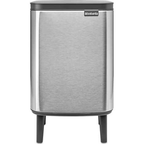 Brabantia - Mülleimer de Mülleimer Bo Hi 7 L mit Deckel de soft close, herausnehmbarem Innenraum und Griff de tragen - Geeignet für Bad, Schlafzimmer und Home Office - Matt Steel Fingerprint Proof