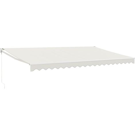 Maison Exclusive - Tenda da Sole Retrattile Crema 5x3 m in Tessuto e Alluminio