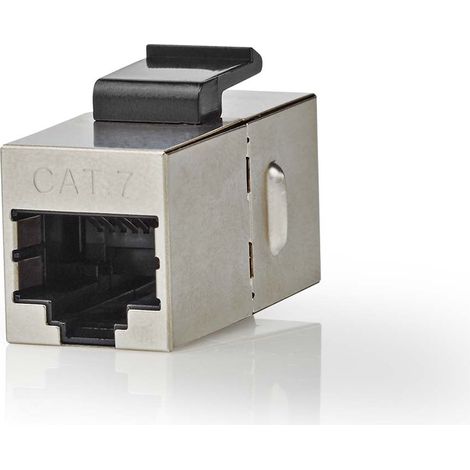 Acoplador de red  CAT6a / CAT7  Blindado  RJ45 Hembra  RJ45 Hembra  Recto  Metal  Caja