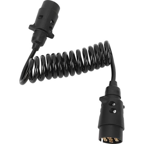 Adaptateur de prise de remorque 12V 7 broches, connecteur de câblage à ressort de 2 mètres pour camping-car, caravane et bateau