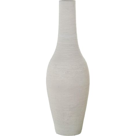 Vase de Sol en céramique Blanc Mat 25 x 25 x 80 cm (1/2)