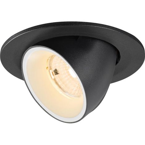 Spot encastré NUMINOS® GIMBLE S intérieur 2700 K 55° IP20 rond noir/blanc - SLV - 1009386