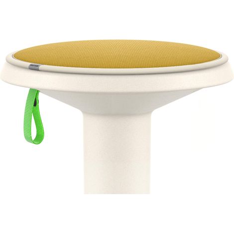 Coussin d'assise - Coussin de chaise particulièrement confortable idéal pour les tabourets, chaises, bancs et sols - tabouret de bureau ECO jaune (1/5)