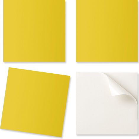 Paquete de baldosas de vinilo con motivo para cocina y sal贸n, color amarillo, 20x20x20 cm