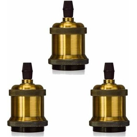 Lot de 3 douilles E27 spirale, adaptateur vintage rétro pour lustre suspension – DELKEVIC